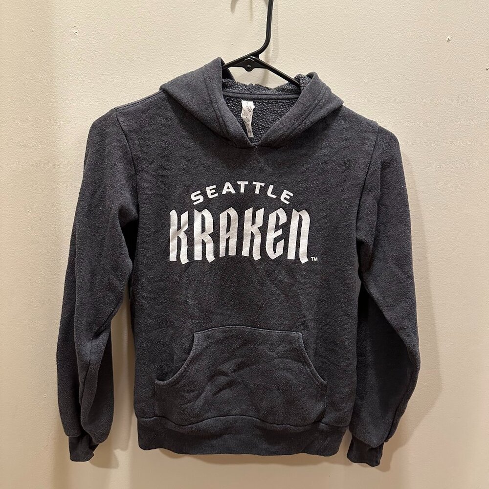 Kids Seattle Kraken NHL Gray Fleece Hoodie (Size 10/12)